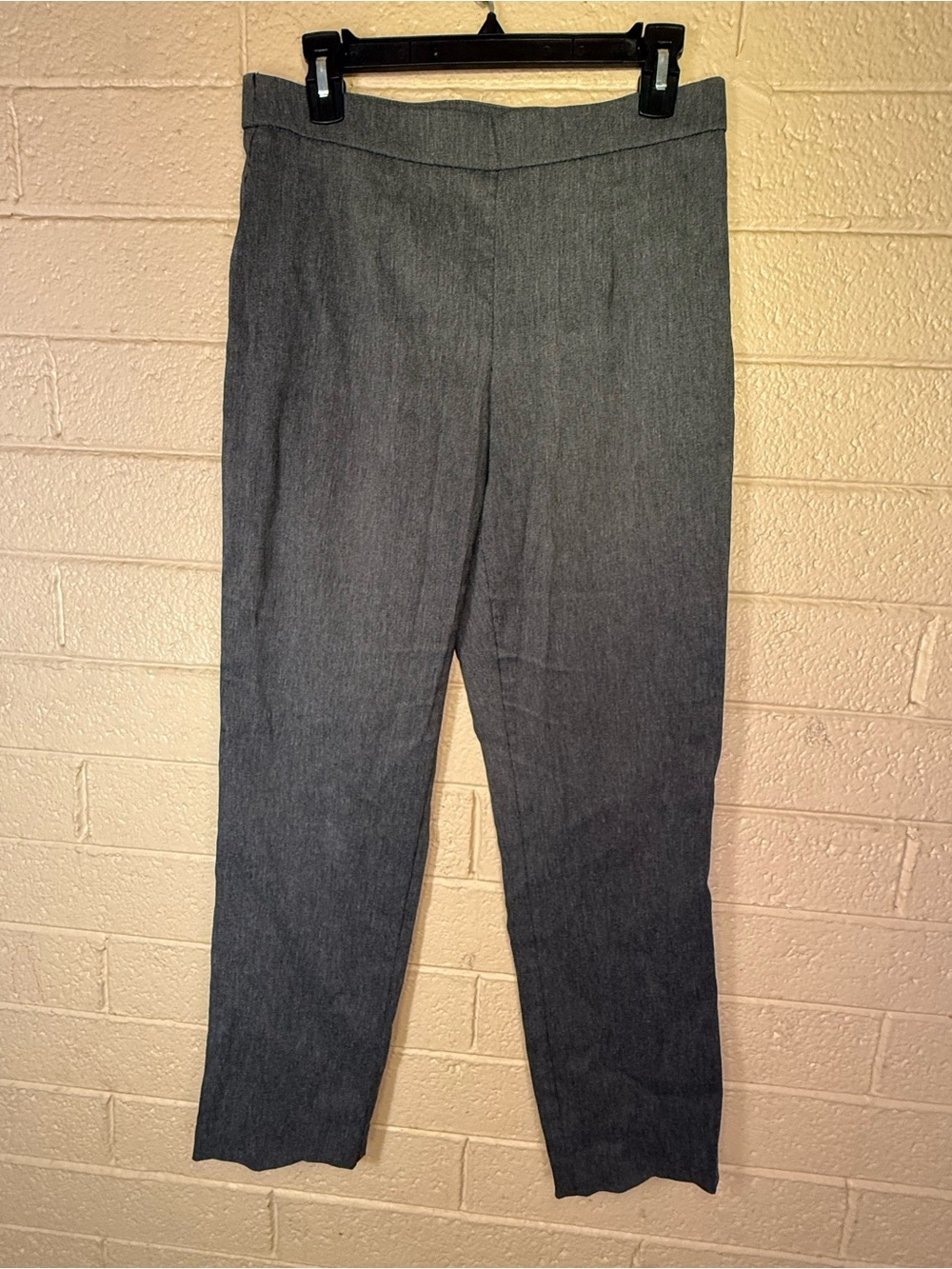 Dana Buchman Charcoal Straight-Leg Pull-On Pants